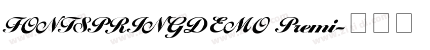 FONTSPRINGDEMO Premi字体转换